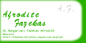 afrodite fazekas business card