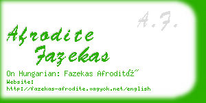 afrodite fazekas business card